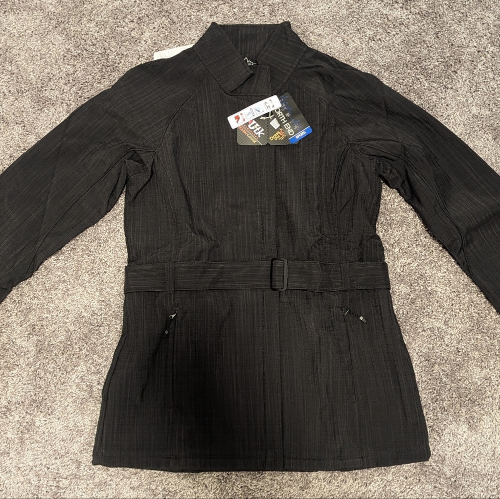 North End Sport Womens Carbon Heather Skyscape Soft Shell Jacket